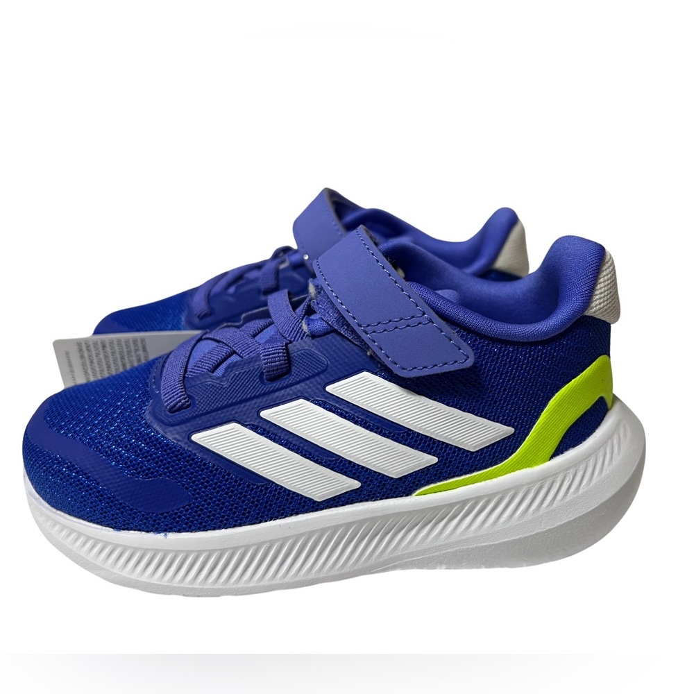 Adidas Toddler Athletic Sneakers – Size 7.5K – Blue & Neon Green – NWT